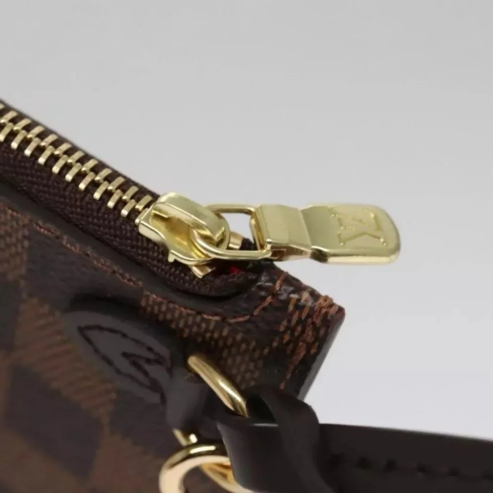 LOUIS VUITTON Damier Ebene Neverfull PM Pouch Pouch LV Auth - Picture 5 of 16